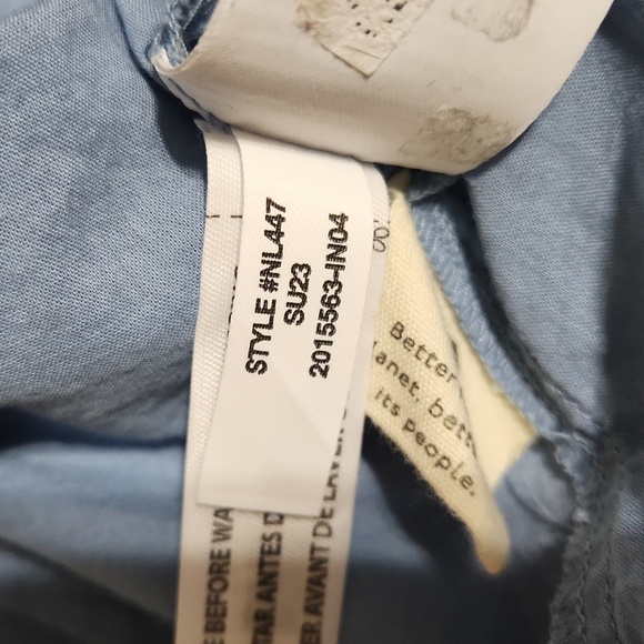 Madewell 2023 Button-Front V-Neck Mini Dress in Tranquil Lake Size XS - Picture 12 of 12